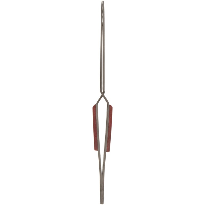 Jeweler's Basics - Tweezers, Titanium Cross Lock Straight With Fiber Grips - 6.5"