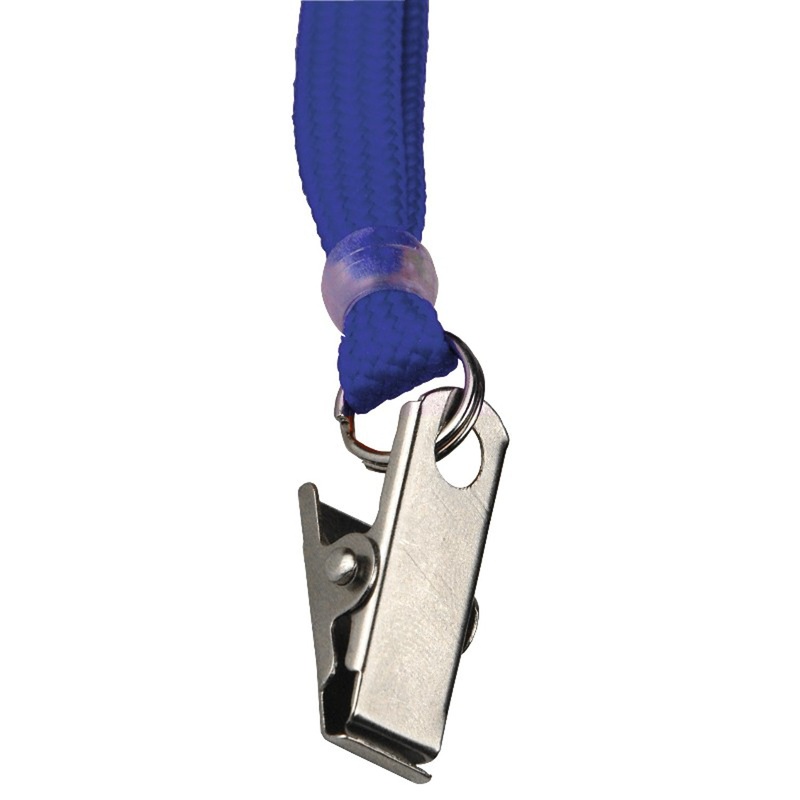Menda - Lanyard, Breakaway Flat, 3/8 Wide, Clip, Blue