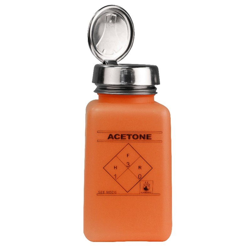 Menda - One-Touch, Orange, Durastatic Sq, HDPE, 6oz Acetone Printed