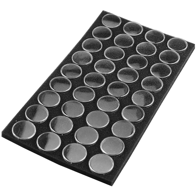 Gem Holders 36pc w/Snap on Lids in Black Foam, 1.5x.75