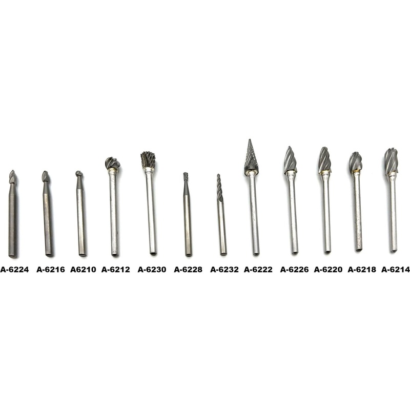 Tungsten Carbide Alumacut Burs 1/8 Shank