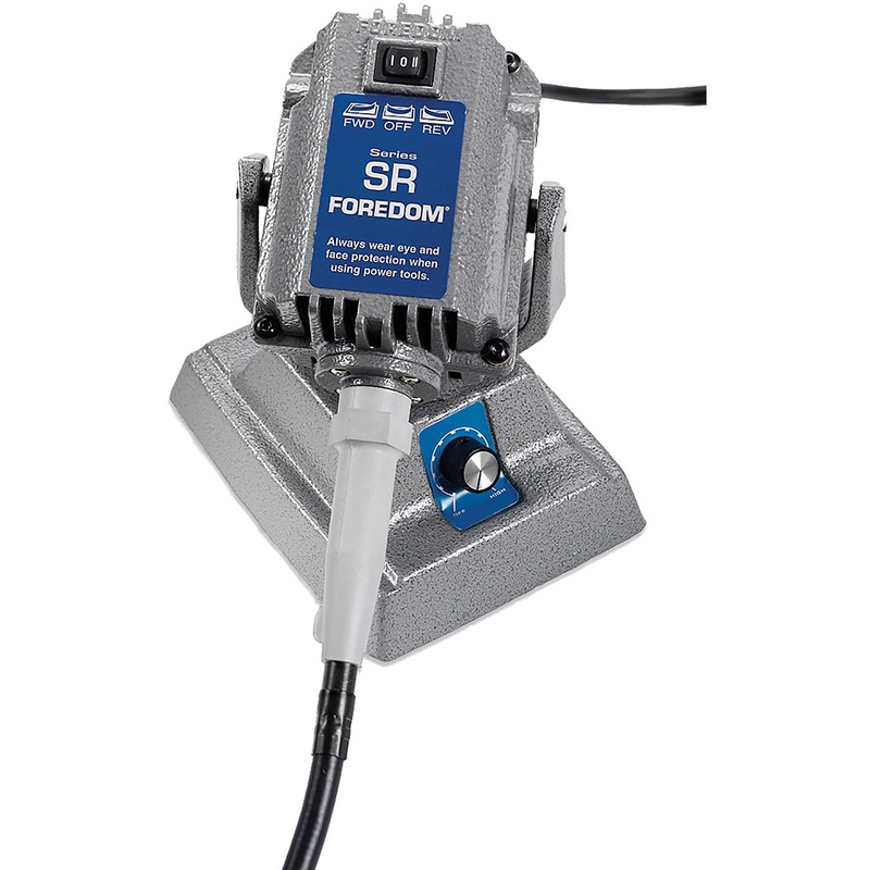 1/6 hp SRM Bench Mount Motor with Standard Shaft & Sheath and Built-in Dial Speed Control, 115v