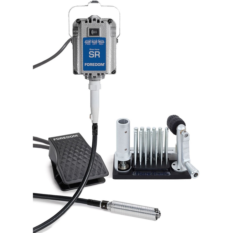 SR 1/6 hp Motor, Jump Ring Maker Kit, FCT Plastic Foot Pedal Speed Control, H.30 Handpiece, and Pepe Jump Ringer, 115v
