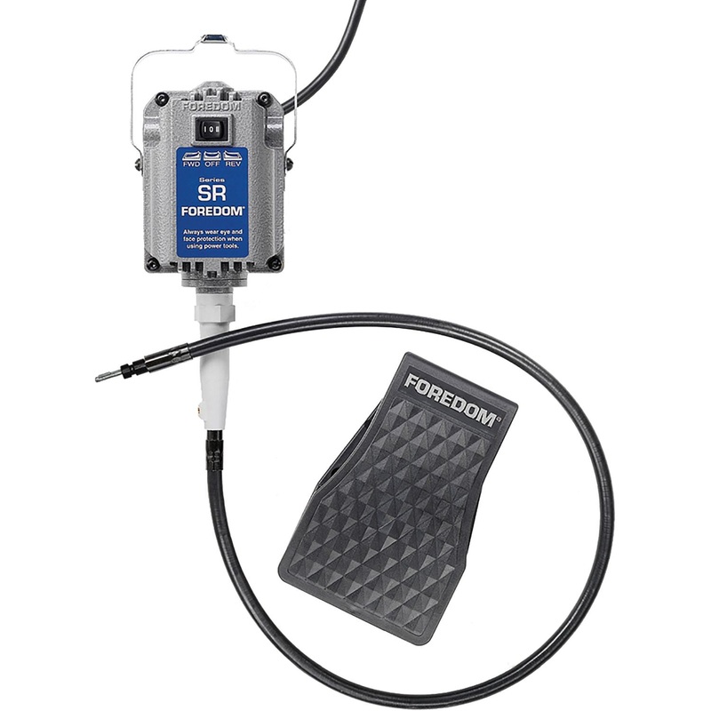 SR 1/6 hp Motor with Standard Shaft & Sheath and FCT-1 Plastic Foot Pedal Speed Control, 115v