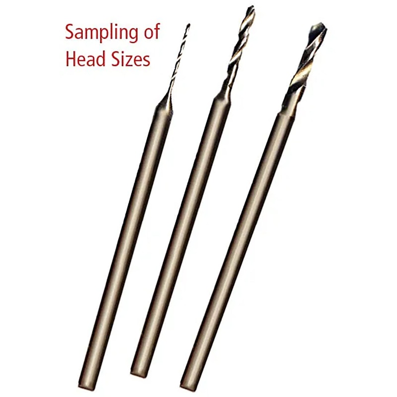 Cobalt Step Drill, 0.6mm - 2.3mm Diameter, Head 10mm length x .5mm diameter, 3/32 (2.35mm) diameter shank