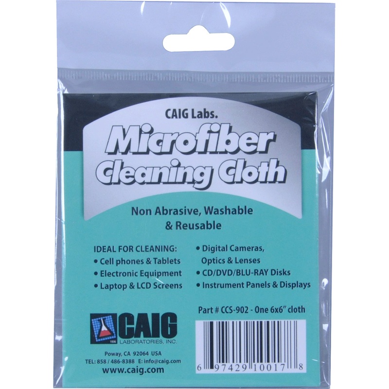 Microfiber Cloth Micro-fiber Cleaning Cloth Hang-tab 6 x 6