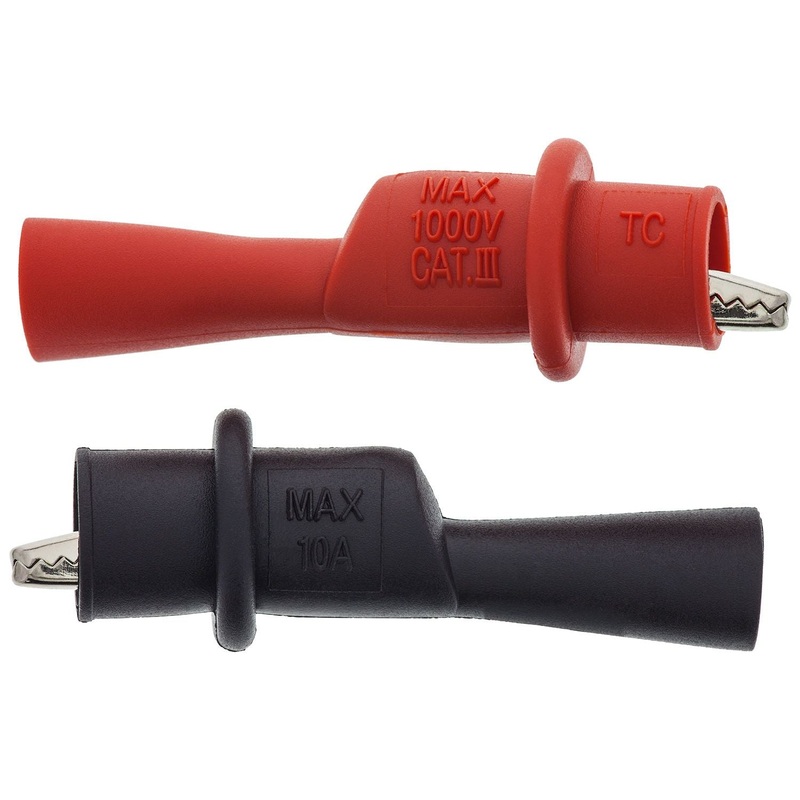 Push-On Alligator Clips for Test Leads, 2 Pc
