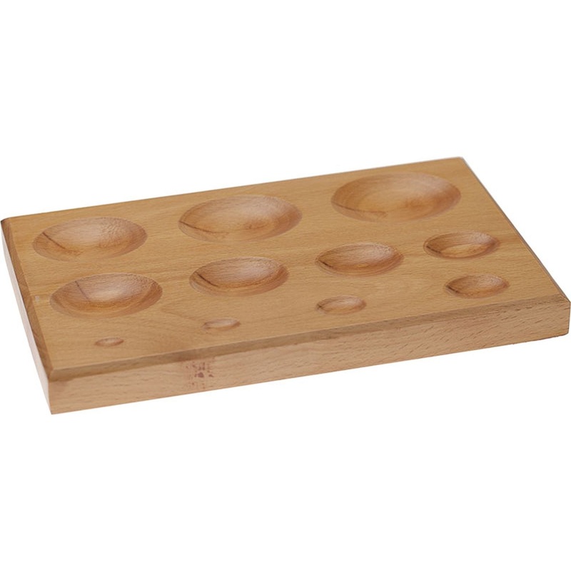 Block - Wooden, 11 Oval Cavities