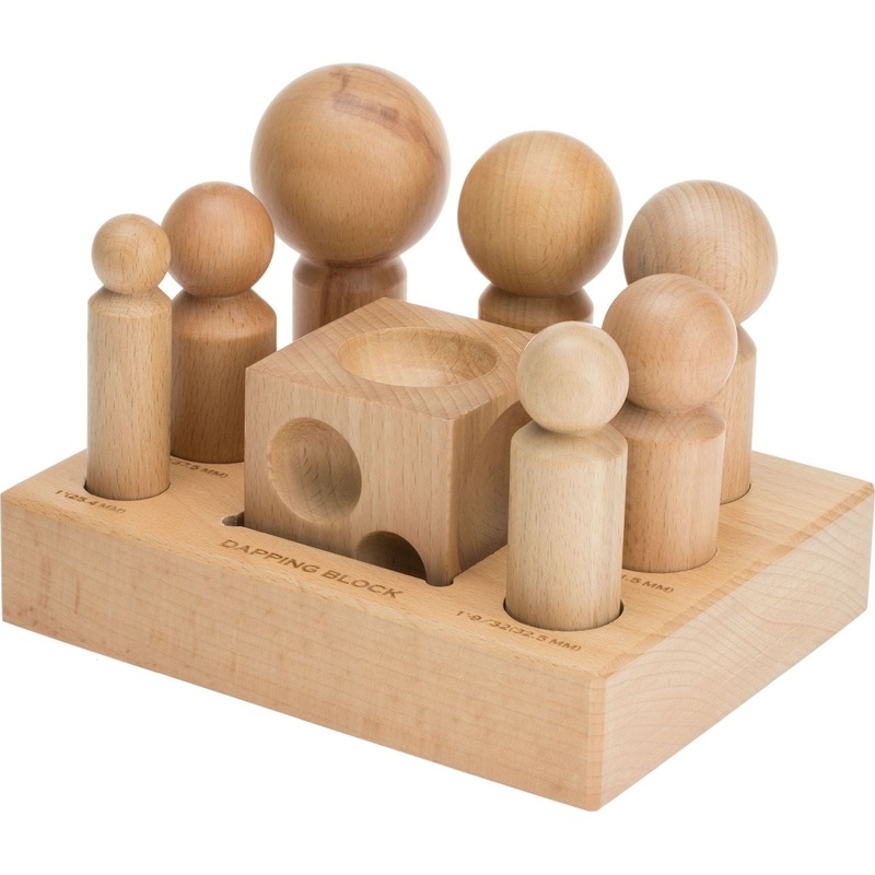 Dapping Punch Set w/Stand - 2.75 Block, 7 punches, 8pc