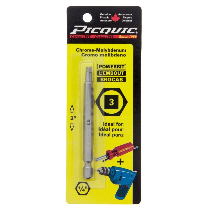 3 Powerbit Carded - 3 Robertson (square head)