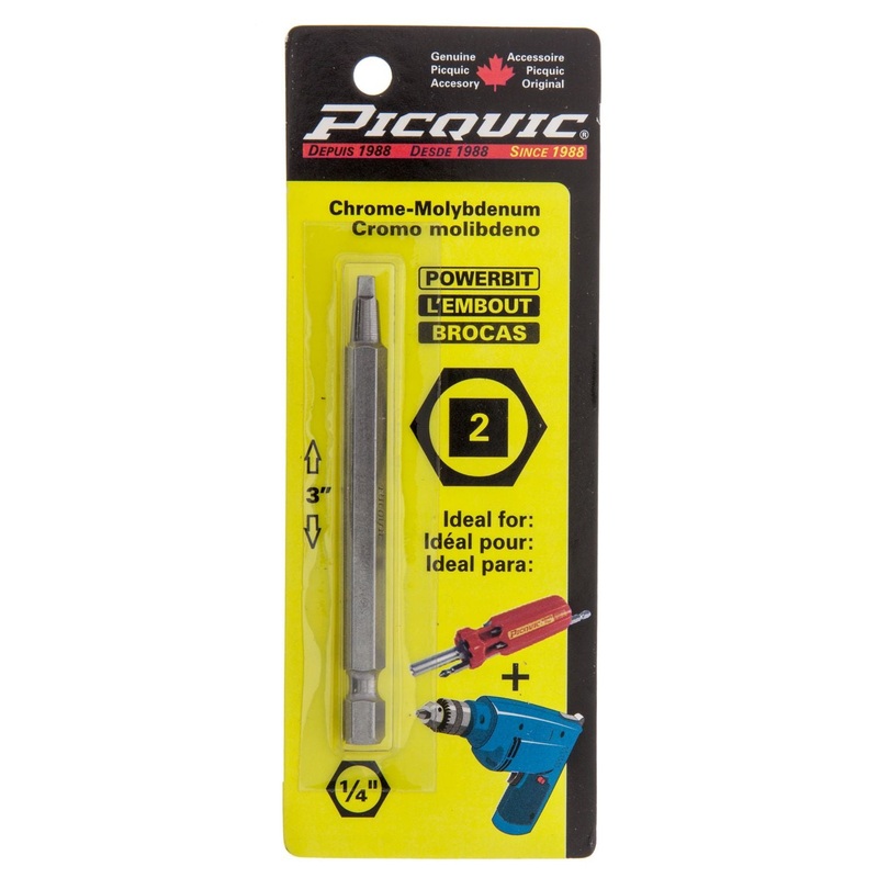 Bit, 3 Powerbit Carded - 2 Robertson (square head)