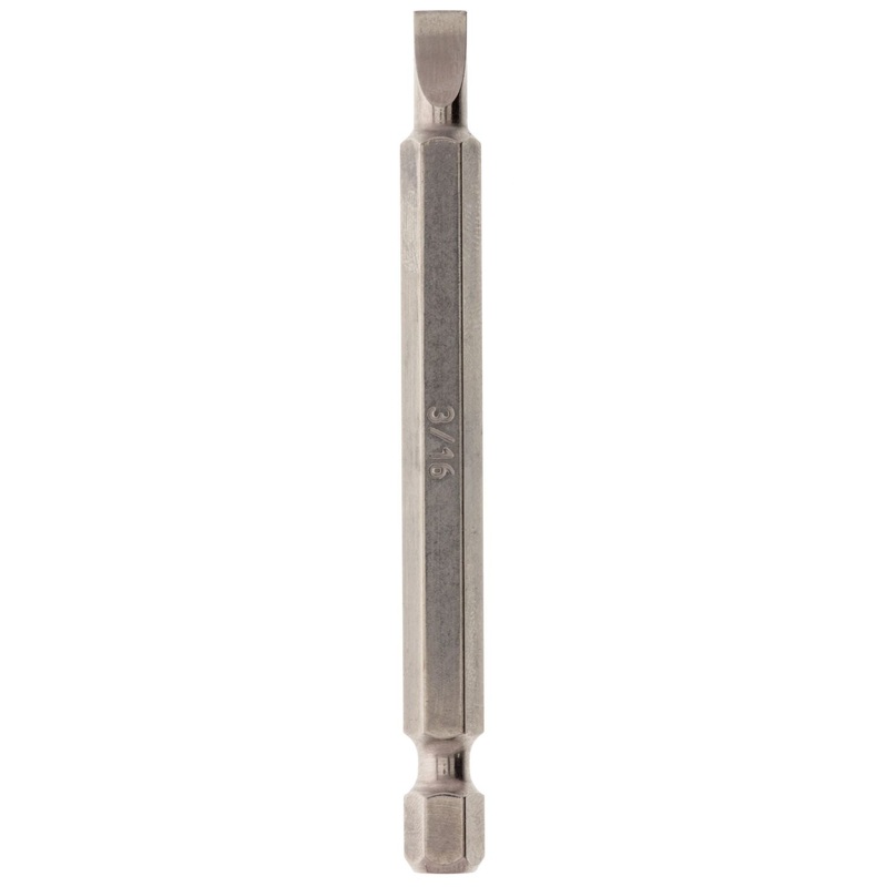 Bit - Electroless Nickel Plated, Slotted, 3 Long, 3/16
