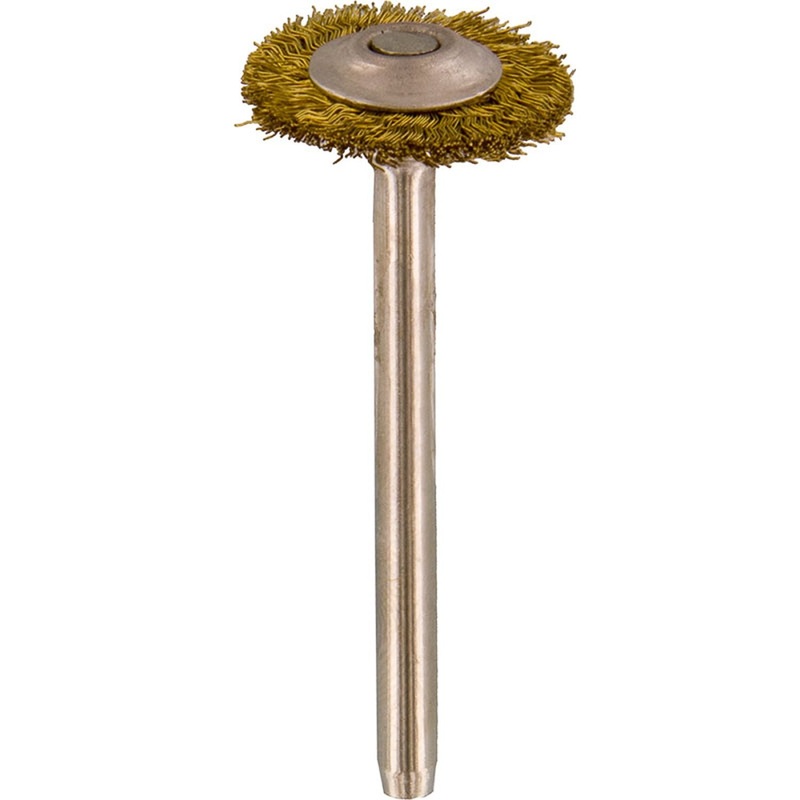 Brush - Round, Brass Wire Mounted, 1/8 Shank, 5/8