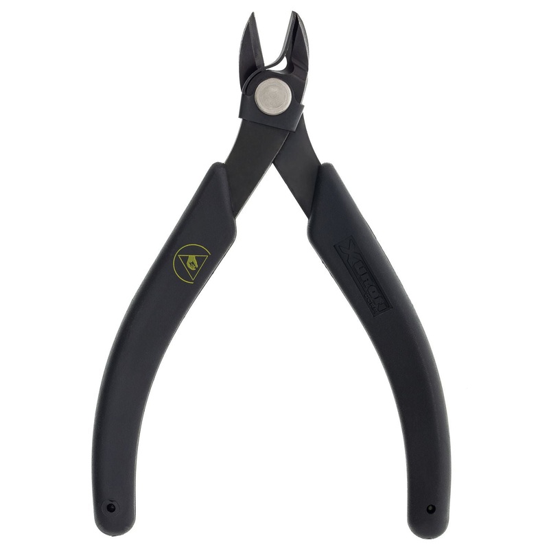 Cutters - Xuron Maxi-Shear Flush Cutter - ESD Safe Grips, Lead Retainer (2175ASF)
