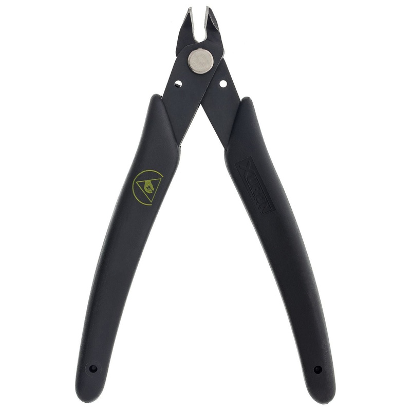 Cutters - Xuron Micro Shear Flush Cutter - Angled Head , ESD Safe Grips (280-IIAS)