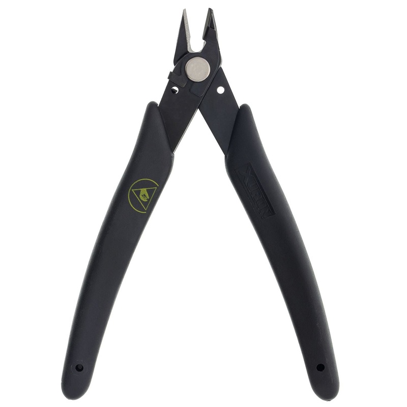 Cutters - Xuron Micro-Shear Flush - ESD Safe Grips, Lead Retainer (410ASF)