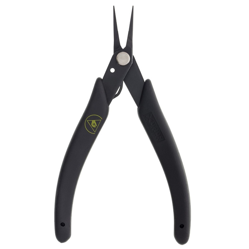 Pliers - Xuron Tweeze Nose - Serrated, ESD SafeGrips (450SAS)