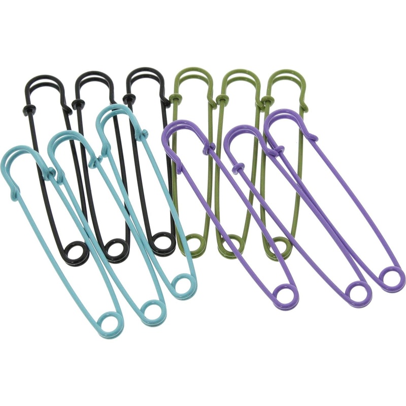 Safety Pin Set - Assorted Colors, 4, 12 Pc