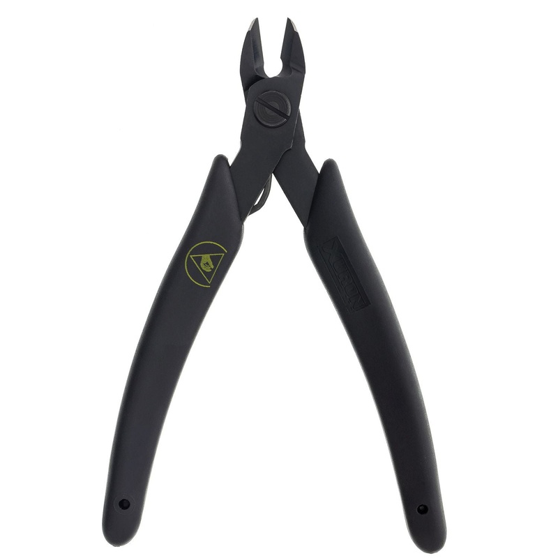 Cutters - Xuron Oval Head Micro-Shear Flush Cutter - ESD Safe Grips (9100AS)