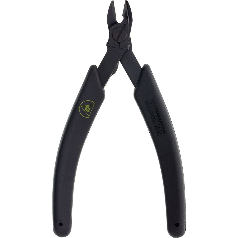 Cutters - Xuron Oval Head Micro-Shear Flush LH, ESD Safe Grips, Lead Retainer (9100LHASF)