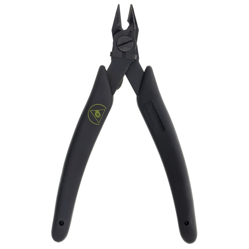Cutters - Xuron Tapered Head Micro-Shear Flush, ESD Safe Grips + Lead Retainer (9200ASF)