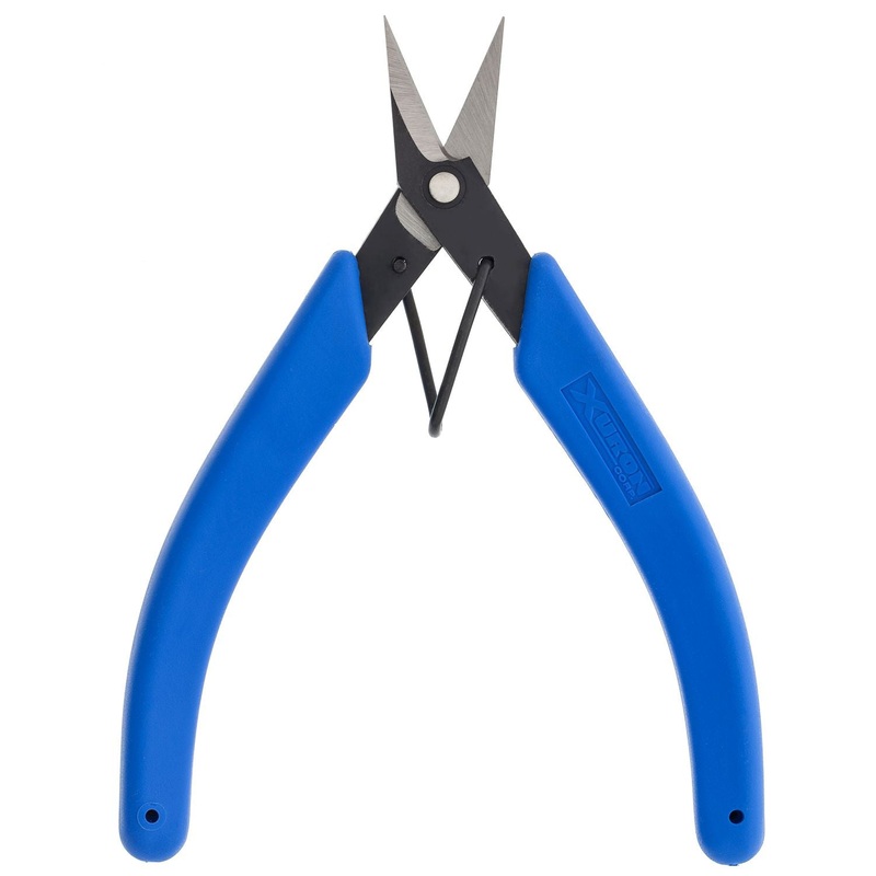 Scissors - Xuron High Durability Scissors, (Blue or Black Cushion Grip Handles)(no serrations) (9180NS)