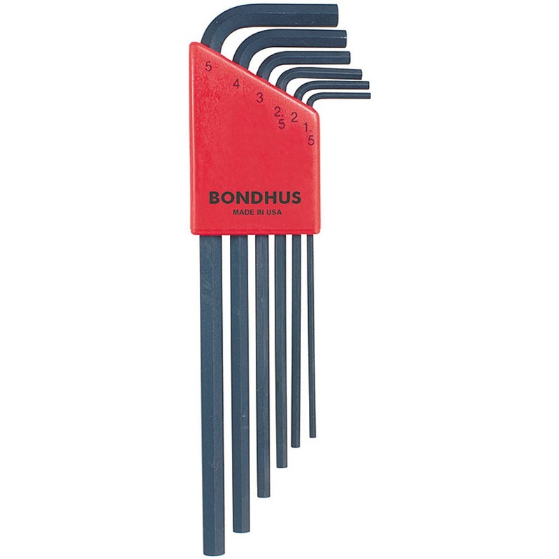 Set 6 Hex L-wrenches 1.5-5mm - Long