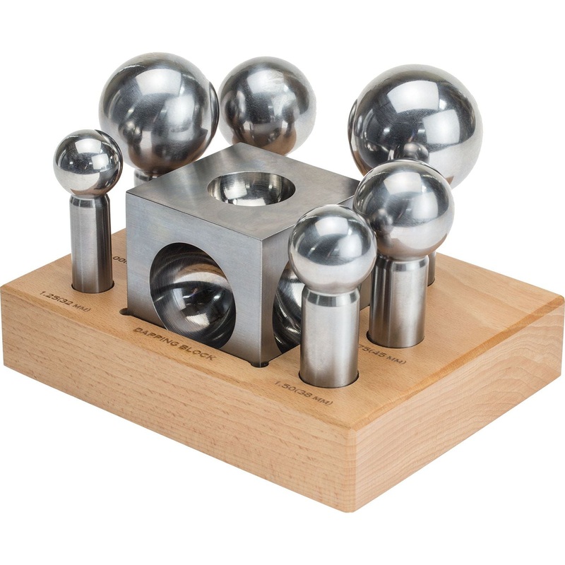 Dapping Set w/Stand - Jumbo 3 Block, 6 Punches, 7pc