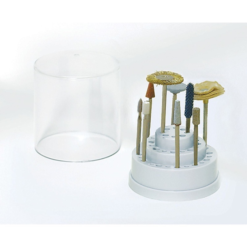 Bur Holder, Small Round, w/ Cover, for 24 1/8 & 24 3/32 Shank Burs
