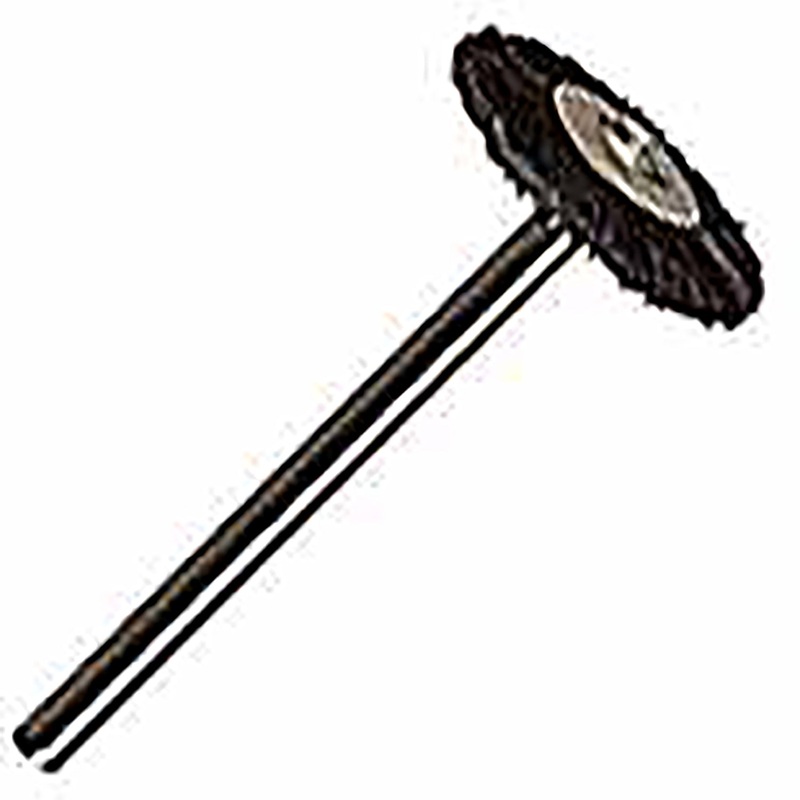 Horse Hair Stiff Wheel Brush with 3/16 Trim, 3/4 dia. with 1/8 Shank