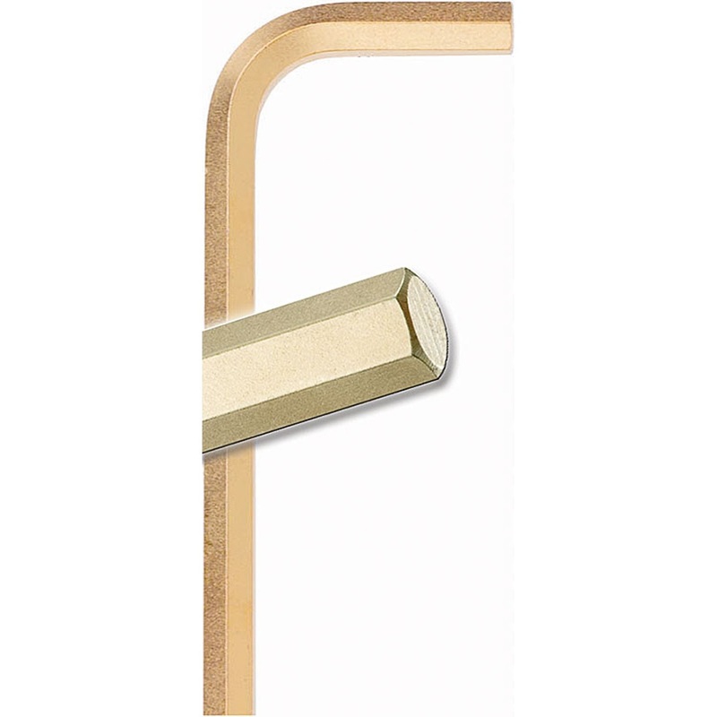 Set 10 GoldGuard Plated Hex L-wrenches 1/16- - Short