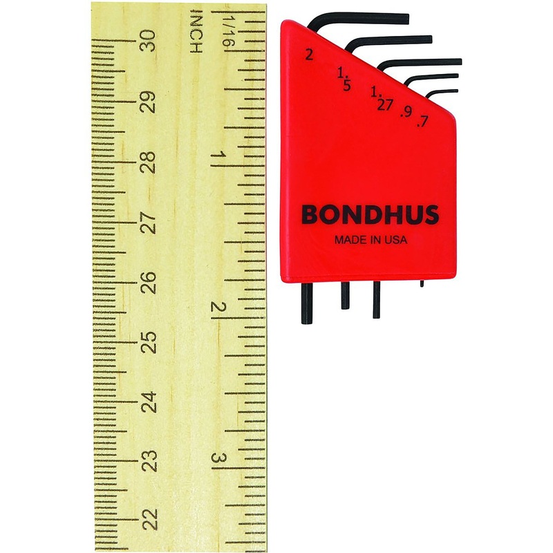 Hex Key Set , Mini in Pouch - .7, .9, 1.27, 1.5, 2mm