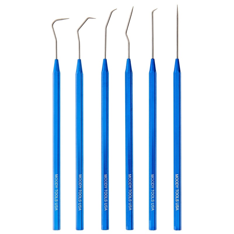 25mil Prec Probe 6Pc Set, Anodized Alum Straight, Single,Sho