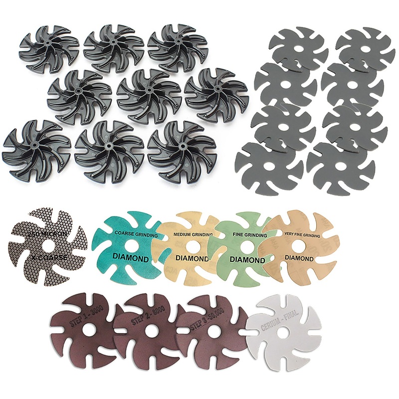 3 Hard & Soft Stone Deluxe Lapidary Add-on Kit