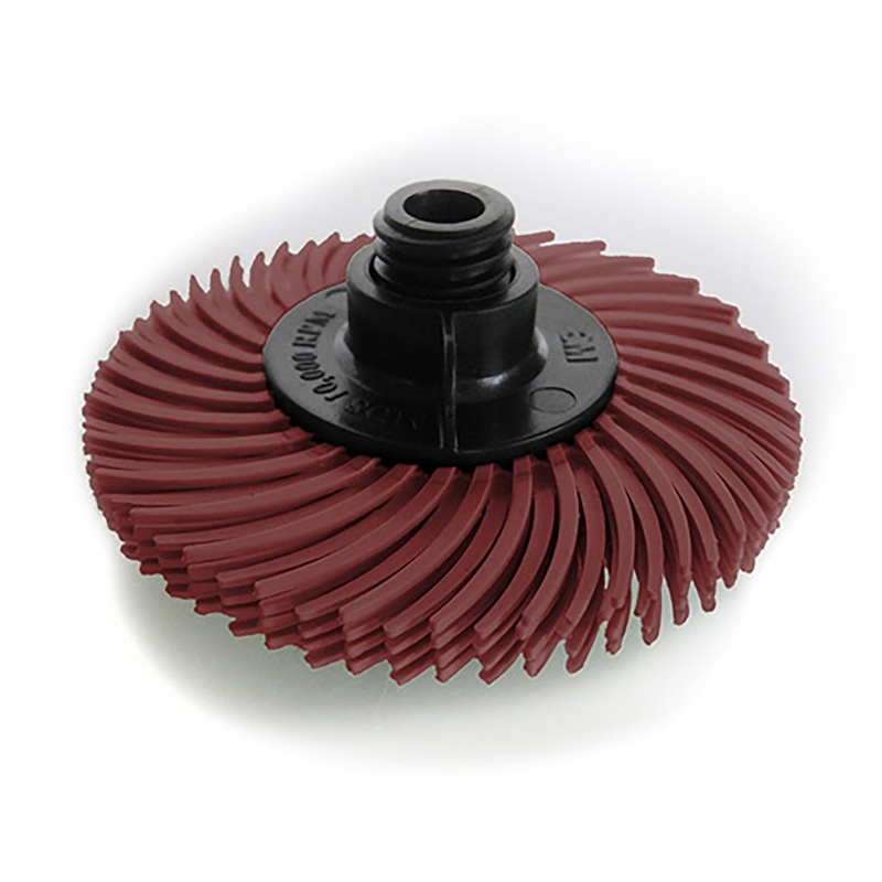 3M 2 4-ply Radial Bristle Brush Red 220 Grit