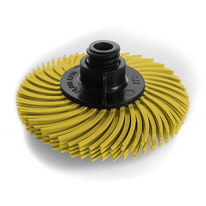 3M 2 4-ply Radial Bristle Brush Yellow 80 Grit