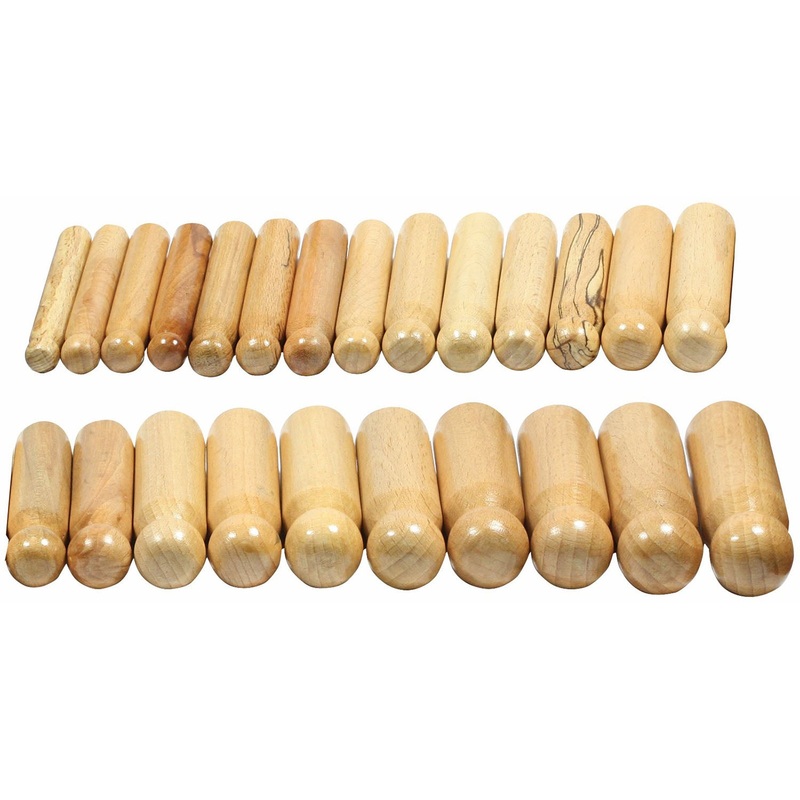 Dapping Punch Set, Harwood Punches (3/8-1) 24pc