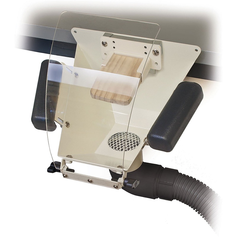 Fishmouth w/Shield, Arm Rests, & GRS Mount w/ bench pin assemly