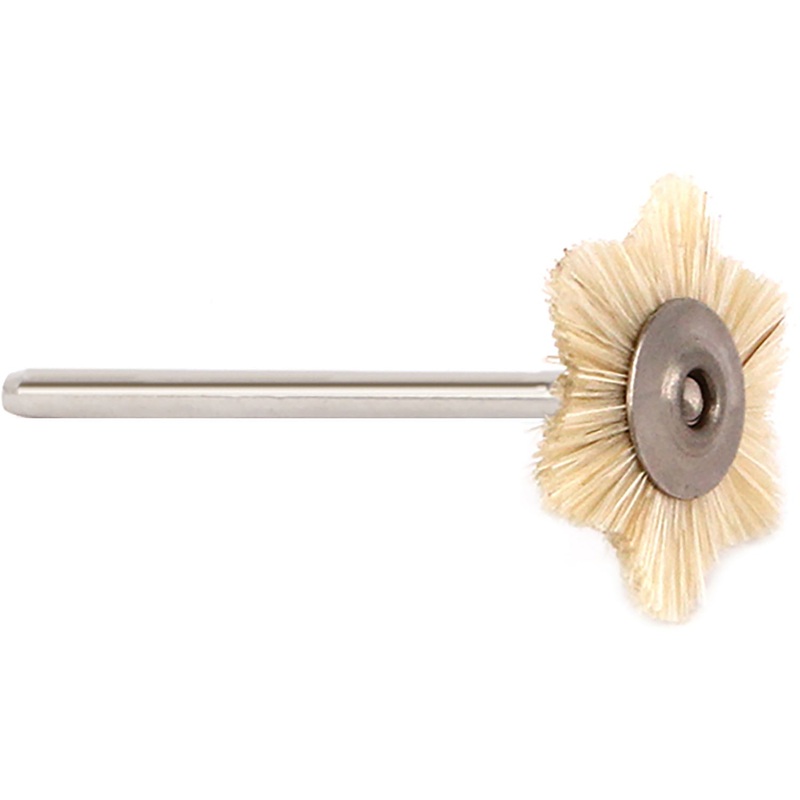 ORO - Mounted Hex Star Brush, White Bristle, 22mm, 2.35mm (12 pk)