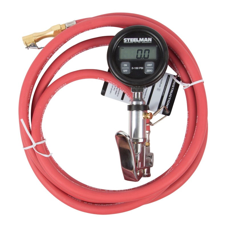 0-150 PSI Digital Gauge Inflator with 10-Foot Whip Hose