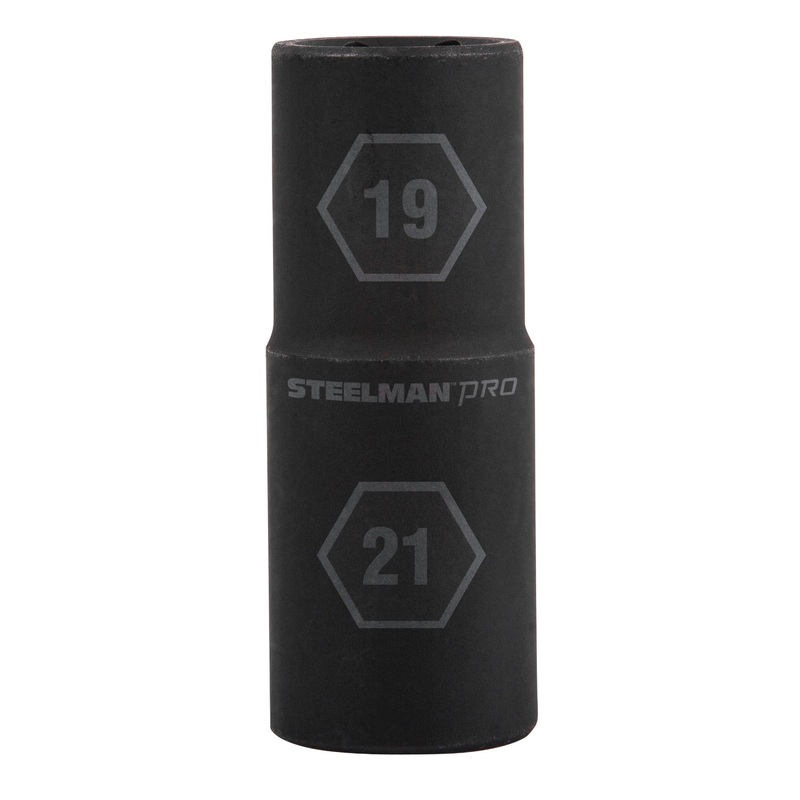 1/2-Inch Drive 6-Point 19mm x 21mm Impact Flip Socket