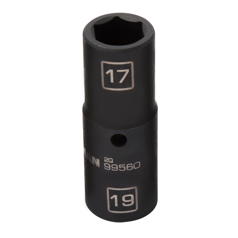 1/2-Inch Drive 6-Point Impact Flip Socket, 17mm x 19mm