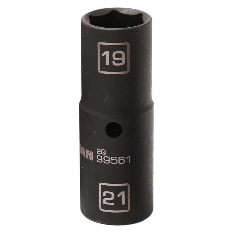 1/2-Inch Drive 6-Point Thin Wall Impact Flip Socket, 19mm x 21mm