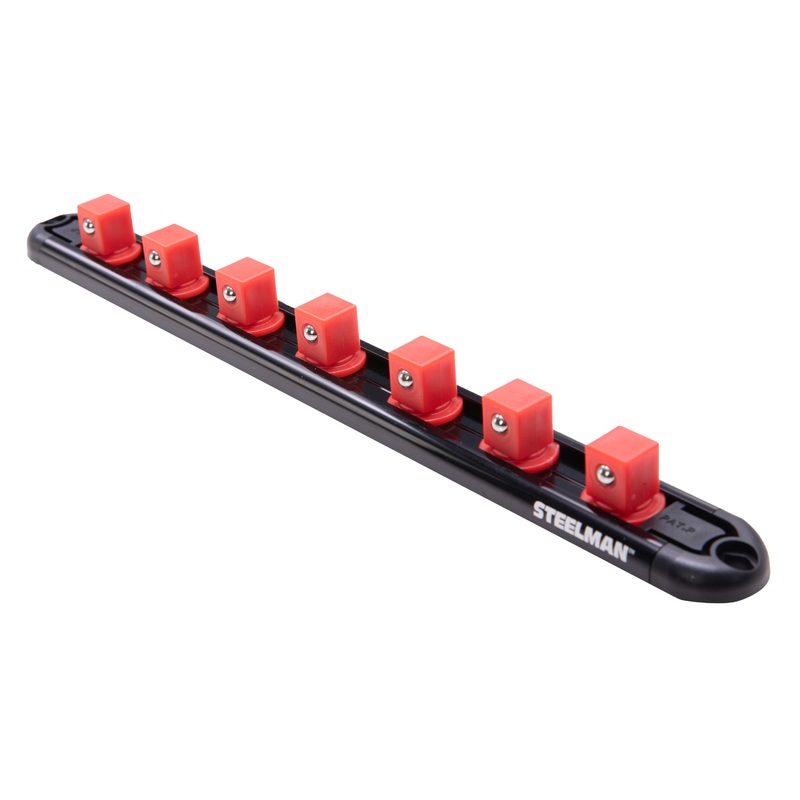 1/2-Inch Drive 7-Piece Aluminum Socket Storage Rail, 11.25-Inch Length