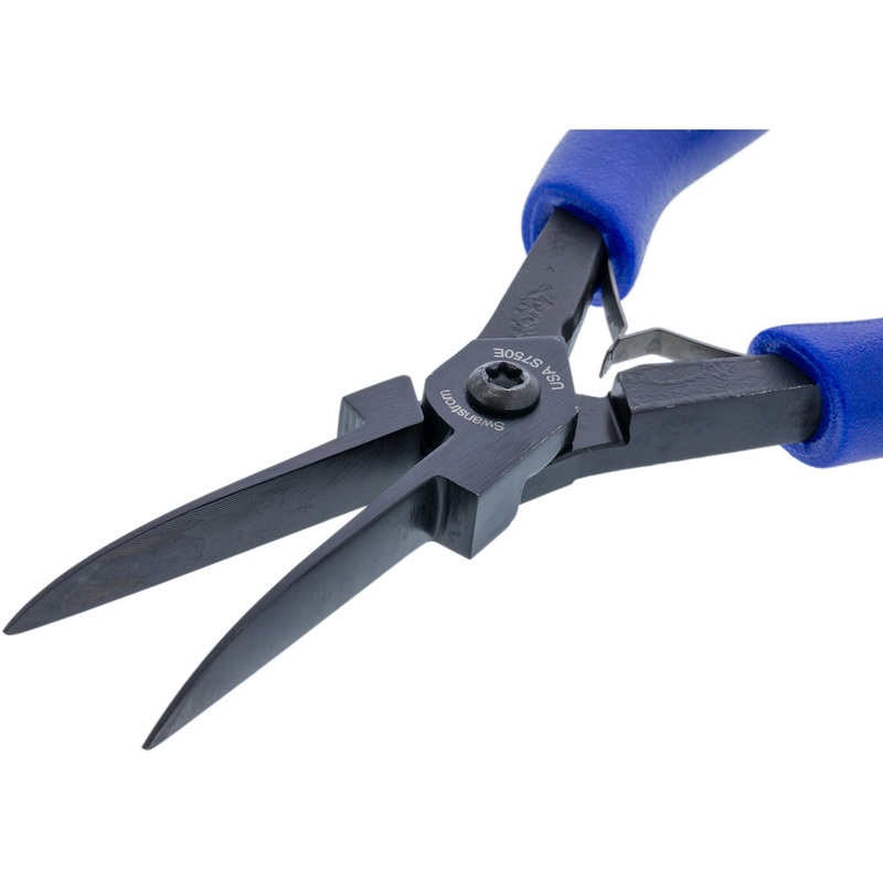 Pliers - Flat Nose, Large, Smooth Jaw, Long Ergonomic Handle (Swanstrom S750E)