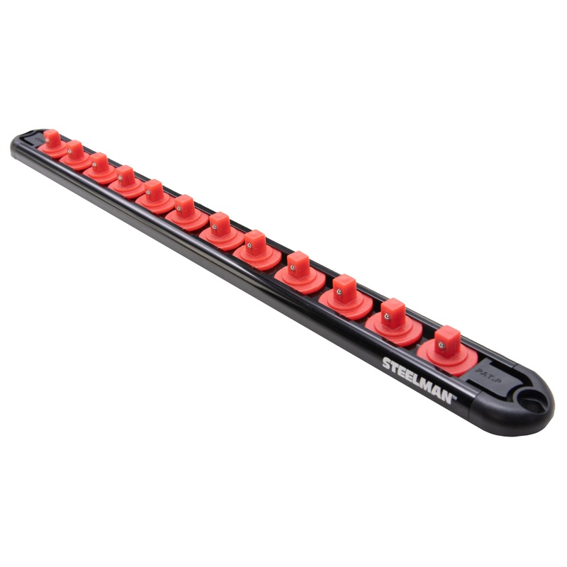 1/4-Inch Drive 12-Piece Aluminum Socket Storage Rail, 13.25-Inch Length