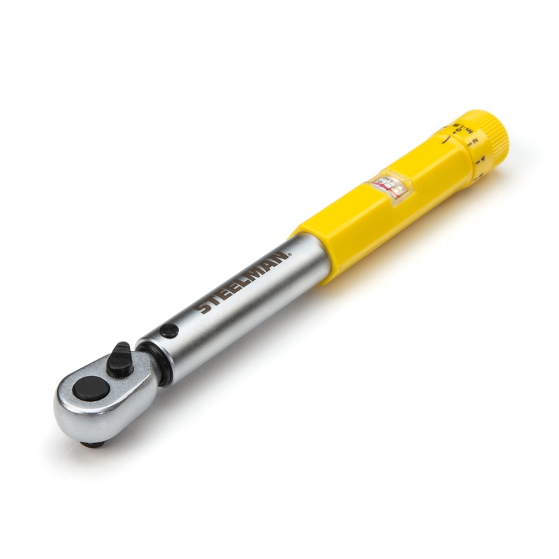 1/4-Inch Drive Micro-Adjustable Torque Wrench with Yellow Hi-Viz Handle, 30-150 Inch-Pounds