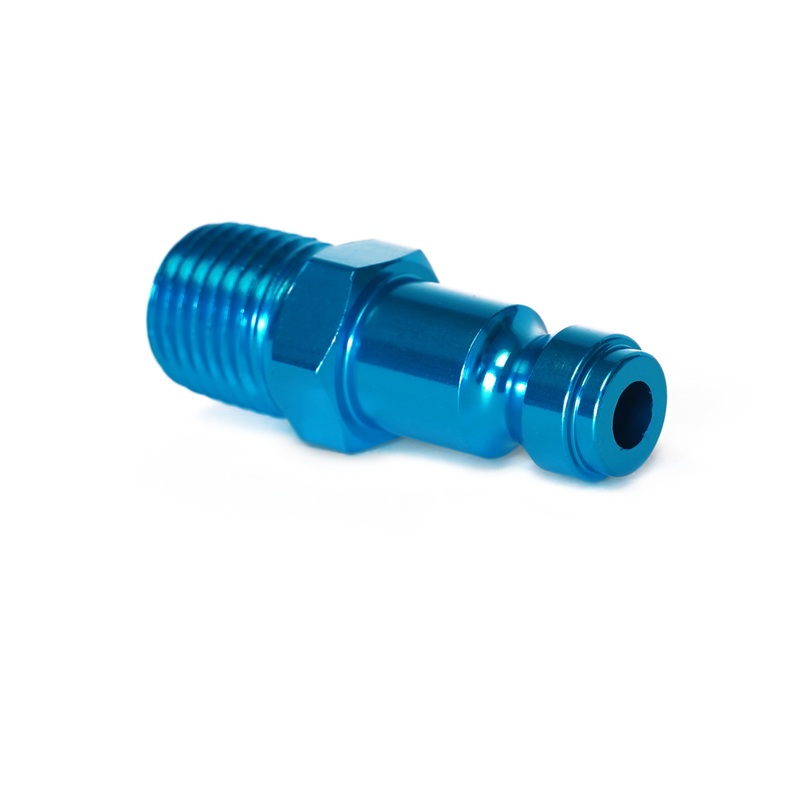 1/4-Inch Plated Steel Automotive Quick Disconnect Plug with 1/4-Inch Male NPT Threads