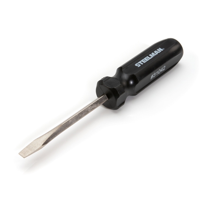 1/4-Inch x 4-Inch Slotted Tip Screwdriver with Fluted Handle
