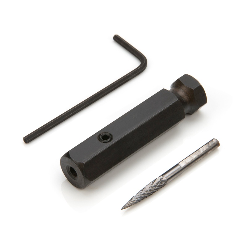 1/8-Inch Carbide Double Cut Burr for Tire Repair Dressing with Adapter